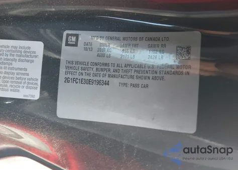 2014 Chevrolet Camaro 2Lt z USA, uszkodzony, nr VIN 2G1FC1E30E9196344